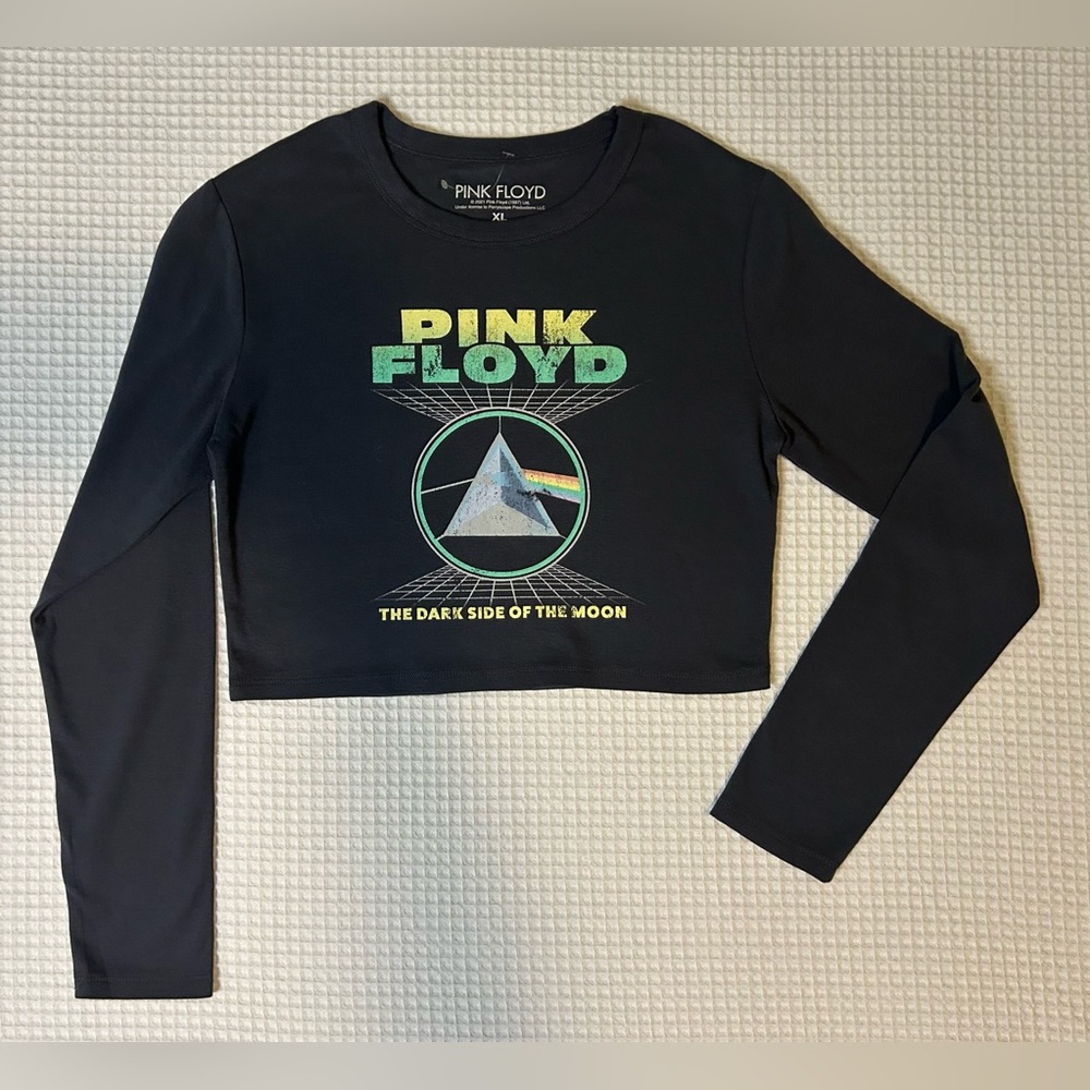 NWOT Pink Floyd Long Sleeve Crop Top